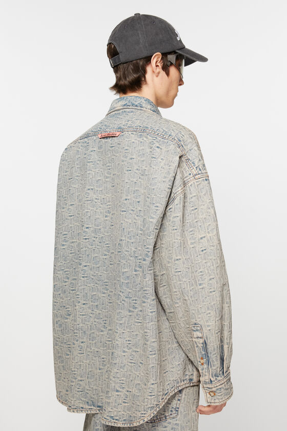 (image for) Word Of Mouth Monogram denim shirt - Relaxed fit